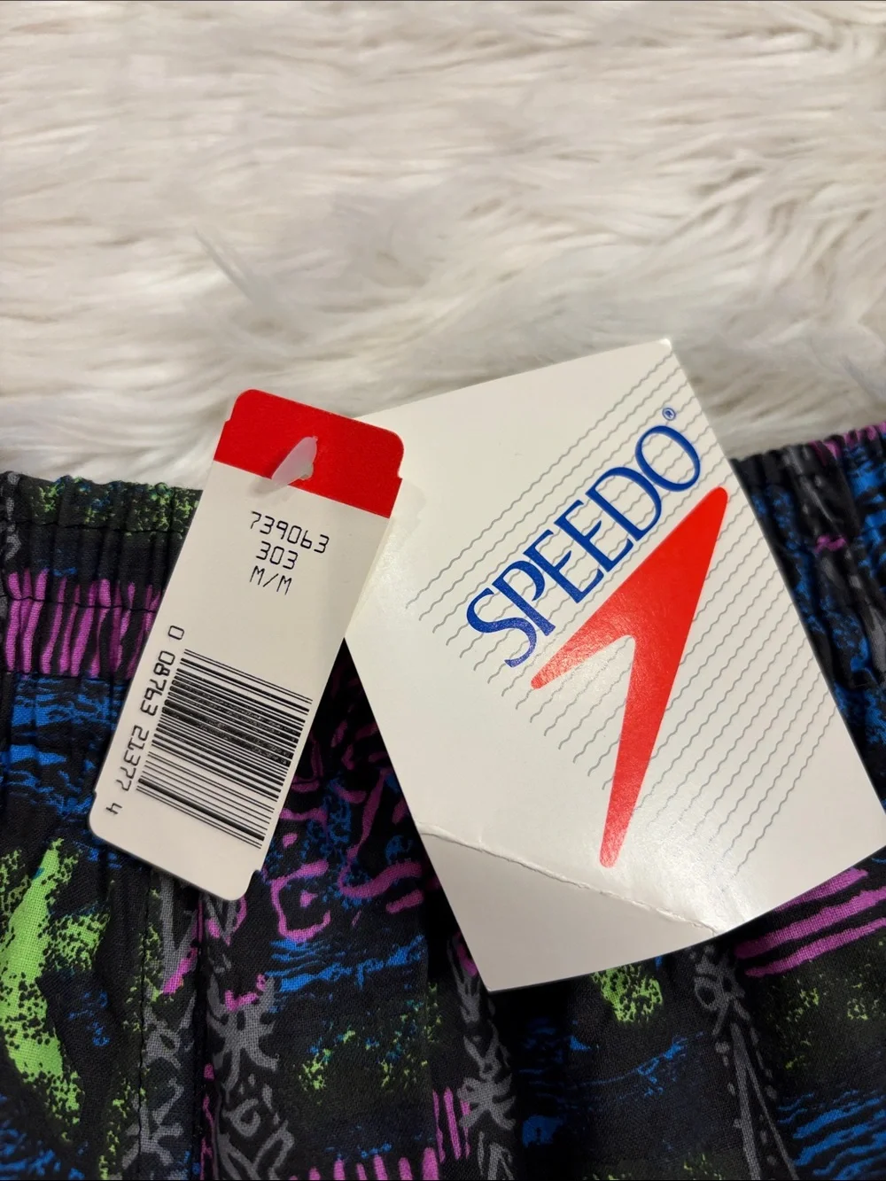 NWT vintage Speedo cotton baggy jogger pants 90’s Y2K multi abstract print S/M